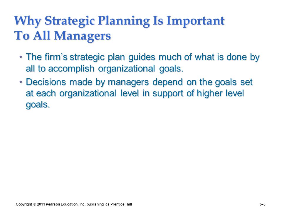 Why strategic management is important to